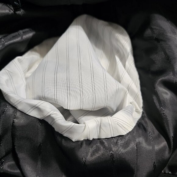 Renoir Two Button Blazer 44L Black Lined Pockets 201-1 Jacket Suit Separate - Picture 6 of 9